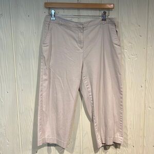 Leslie Fay Sport Khaki Wide Leg Capris Size 16